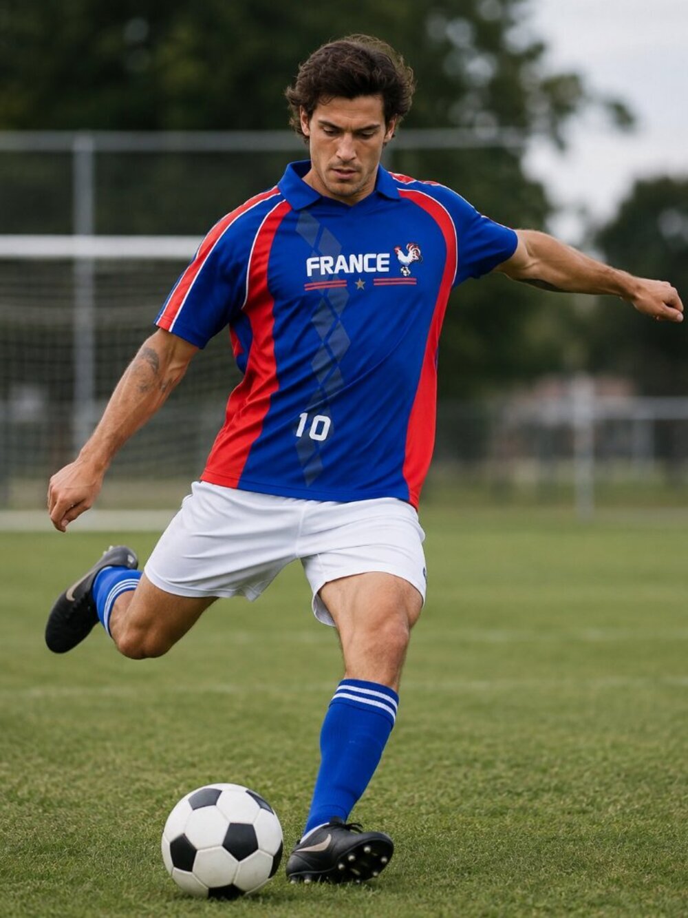 Mens France Soccer Jersey (SMALL)